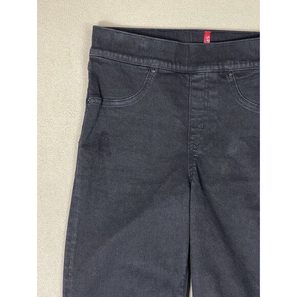Spanx Jeans Womens Small Black Distressed Skinny Slim Denim Adult - Picture 2 of 10
